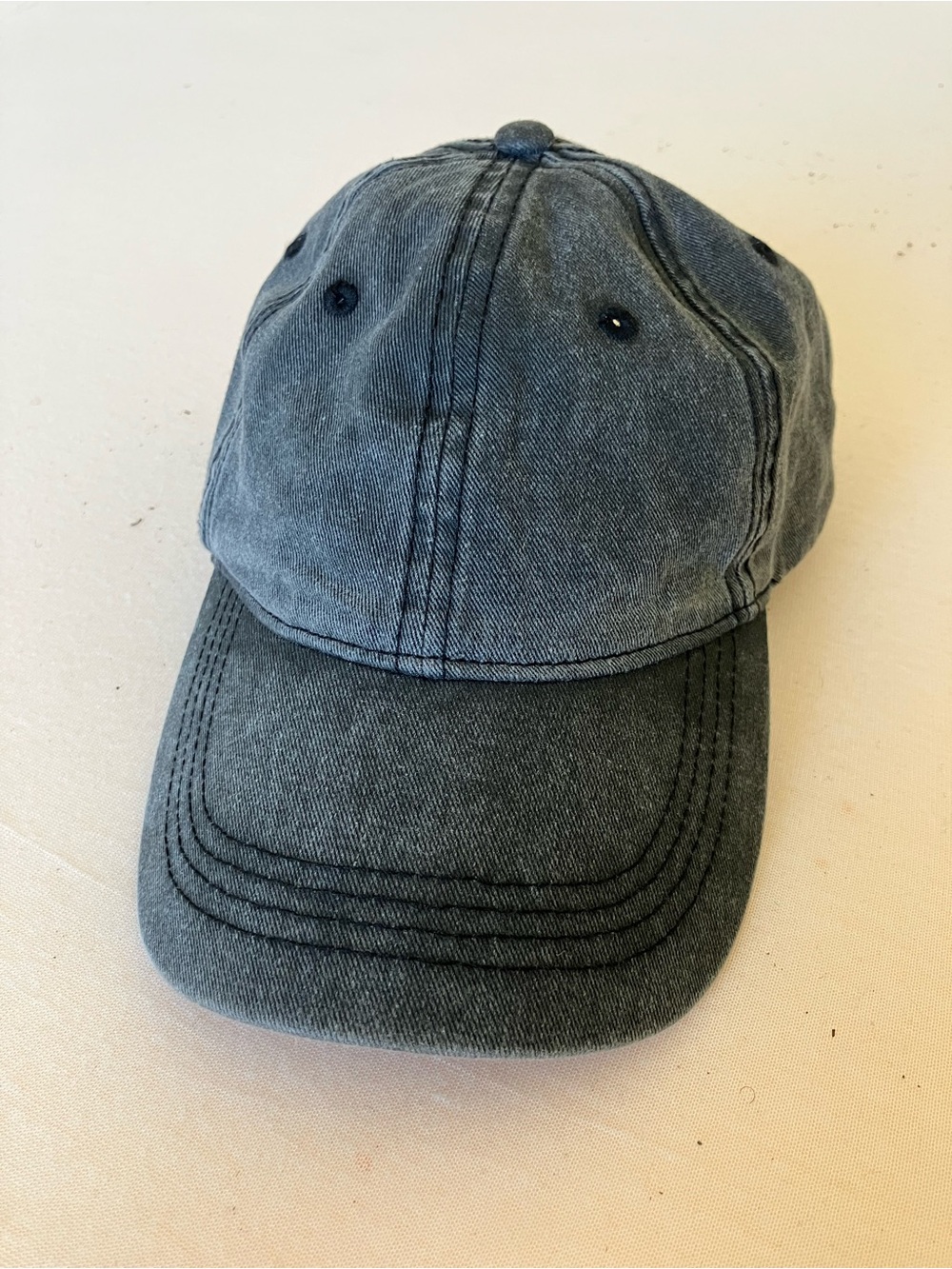 Vintage Washed Black Adjustable Baseball Cap